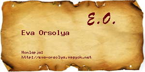 Eva Orsolya névjegykártya