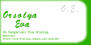 orsolya eva business card